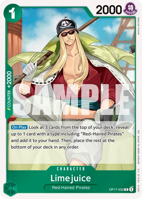 Limejuice — carte One Piece TCG OP17-032 (The World's Strongest Warriors)