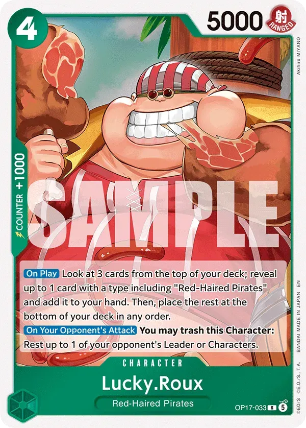 Lucky.Roux — carte One Piece TCG OP17-033 (The World's Strongest Warriors)
