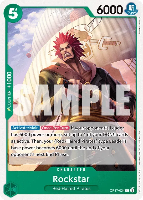 Rockstar — carte One Piece TCG OP17-034 (The World's Strongest Warriors)