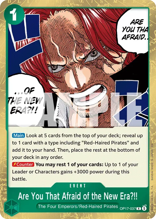 Are You That Afraid of the New Era?!! — carte One Piece TCG OP17-037 (The World's Strongest Warriors)