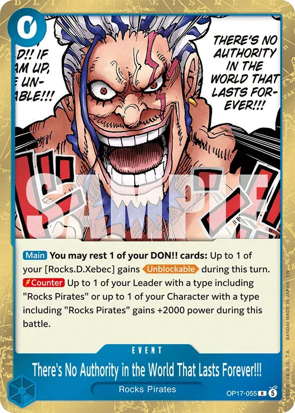 There's No Authority in the World That Lasts Forever!!! — carte One Piece TCG OP17-055 (The World's Strongest Warriors)