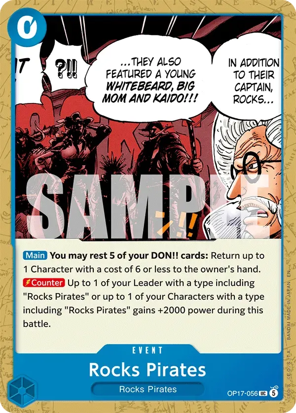 Rocks Pirates — carte One Piece TCG OP17-056 (The World's Strongest Warriors)