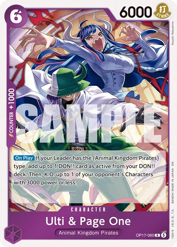 Ulti & Page One — carte One Piece TCG OP17-060 (The World's Strongest Warriors)