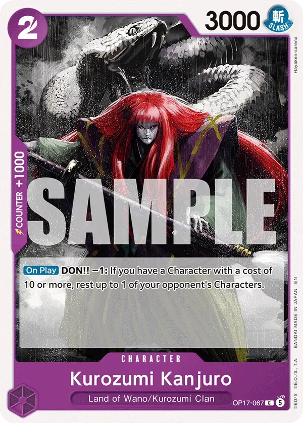 Kurozumi Kanjuro — carte One Piece TCG OP17-067 (The World's Strongest Warriors)