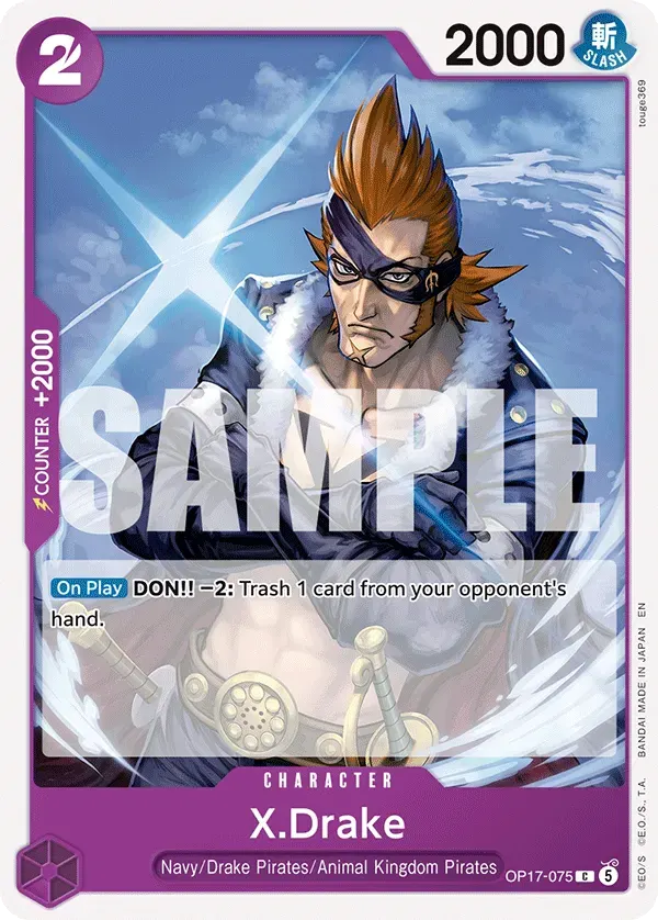 X.Drake — carte One Piece TCG OP17-075 (The World's Strongest Warriors)