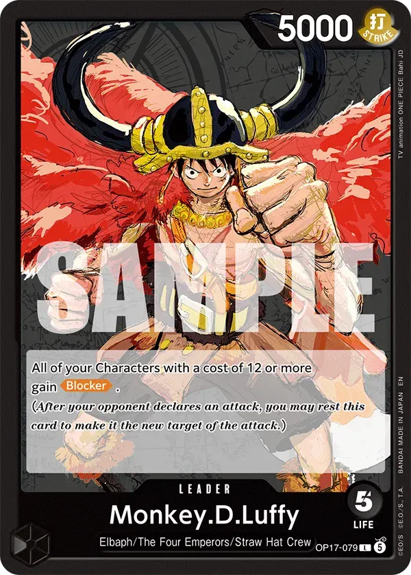 Monkey.D.Luffy — carte One Piece TCG OP17-079 (The World's Strongest Warriors)