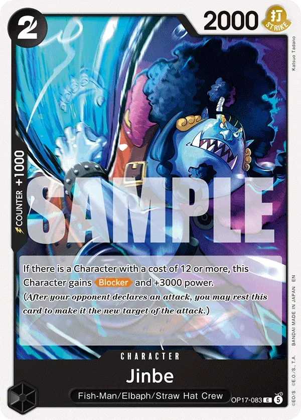 Jinbe — carte One Piece TCG OP17-083 (The World's Strongest Warriors)