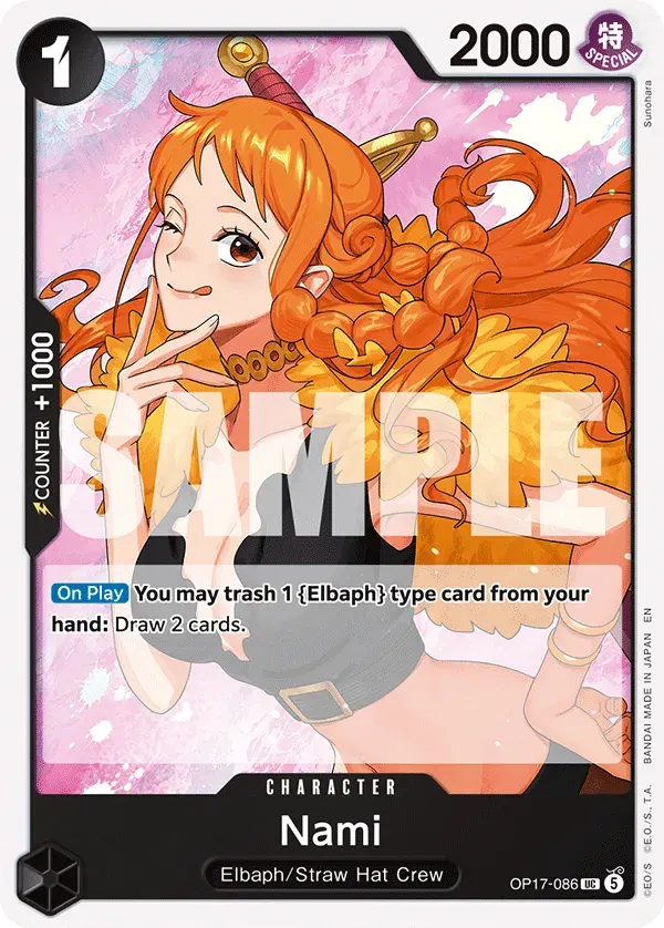 Nami — carte One Piece TCG OP17-086 (The World's Strongest Warriors)