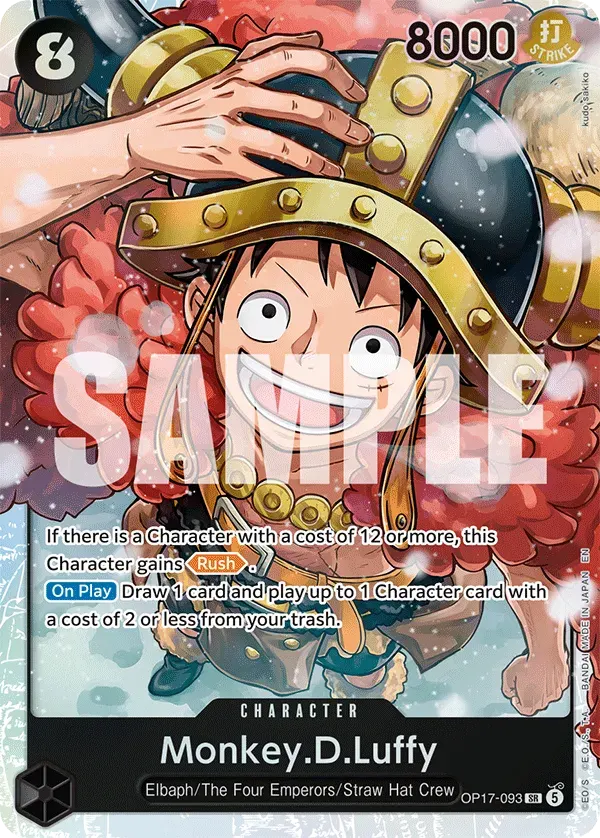 Monkey.D.Luffy — carte One Piece TCG OP17-093 (The World's Strongest Warriors)