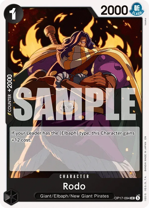 Rodo — carte One Piece TCG OP17-094 (The World's Strongest Warriors)