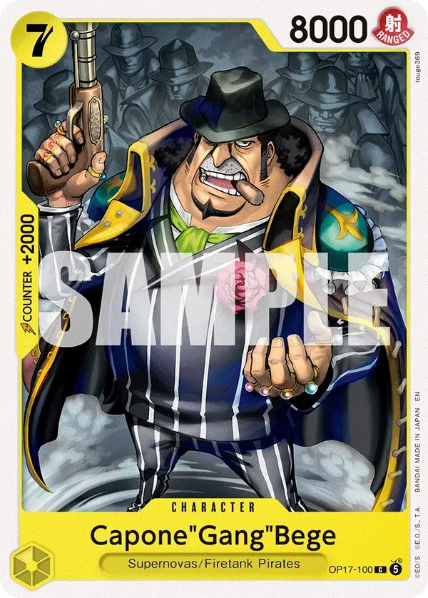 Capone"Gang"Bege — carte One Piece TCG OP17-100 (The World's Strongest Warriors)