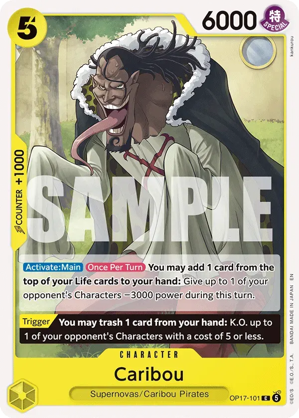 Caribou — carte One Piece TCG OP17-101 (The World's Strongest Warriors)