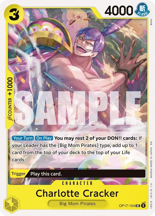 Charlotte Cracker — carte One Piece TCG OP17-104 (The World's Strongest Warriors)