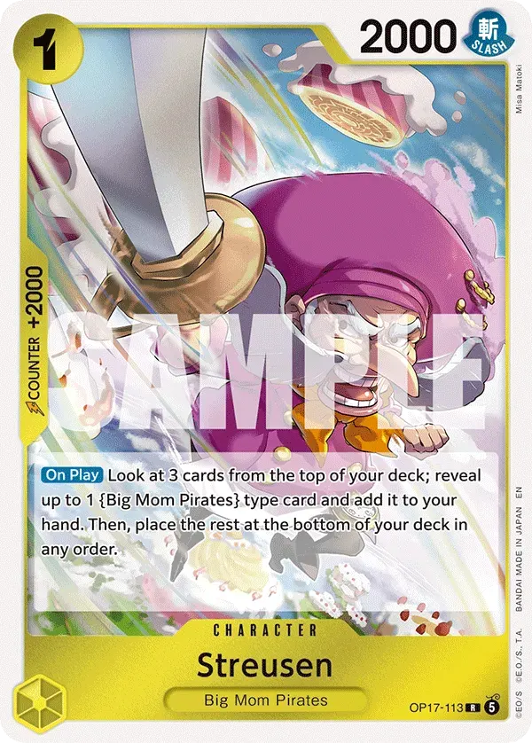 Streusen — carte One Piece TCG OP17-113 (The World's Strongest Warriors)