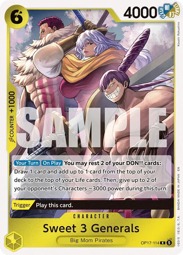 Sweet 3 Generals — carte One Piece TCG OP17-114 (The World's Strongest Warriors)