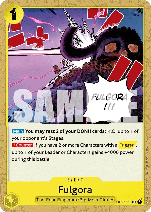 Fulgora — carte One Piece TCG OP17-116 (The World's Strongest Warriors)