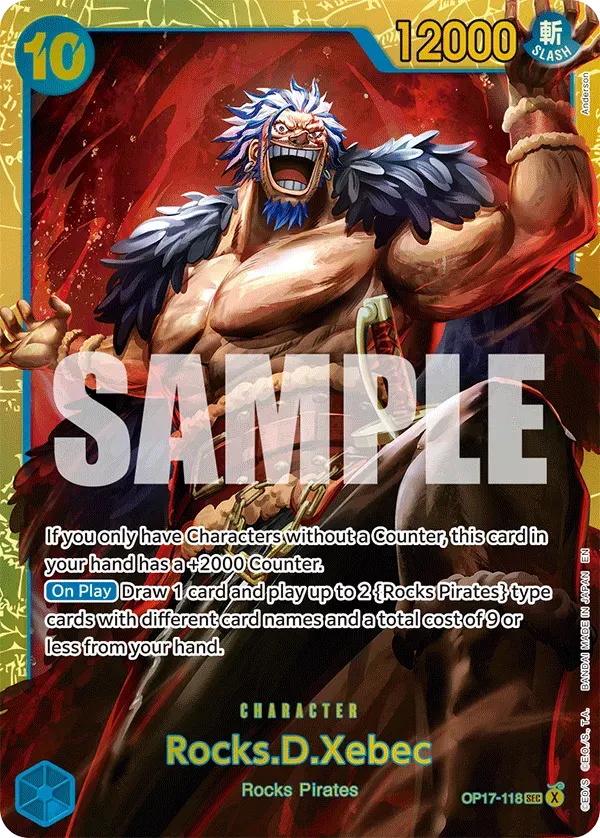 Rocks.D.Xebec — carte One Piece TCG OP17-118 (The World's Strongest Warriors)
