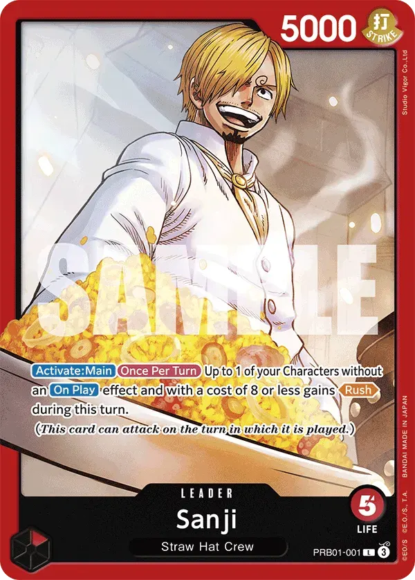 Sanji — carte One Piece TCG PRB01-001 (The Best)