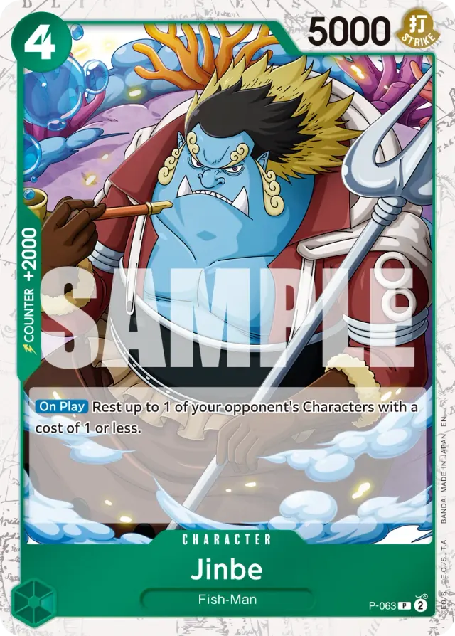 Jinbe — carte One Piece TCG P-063 (The Best - Vol. 2)