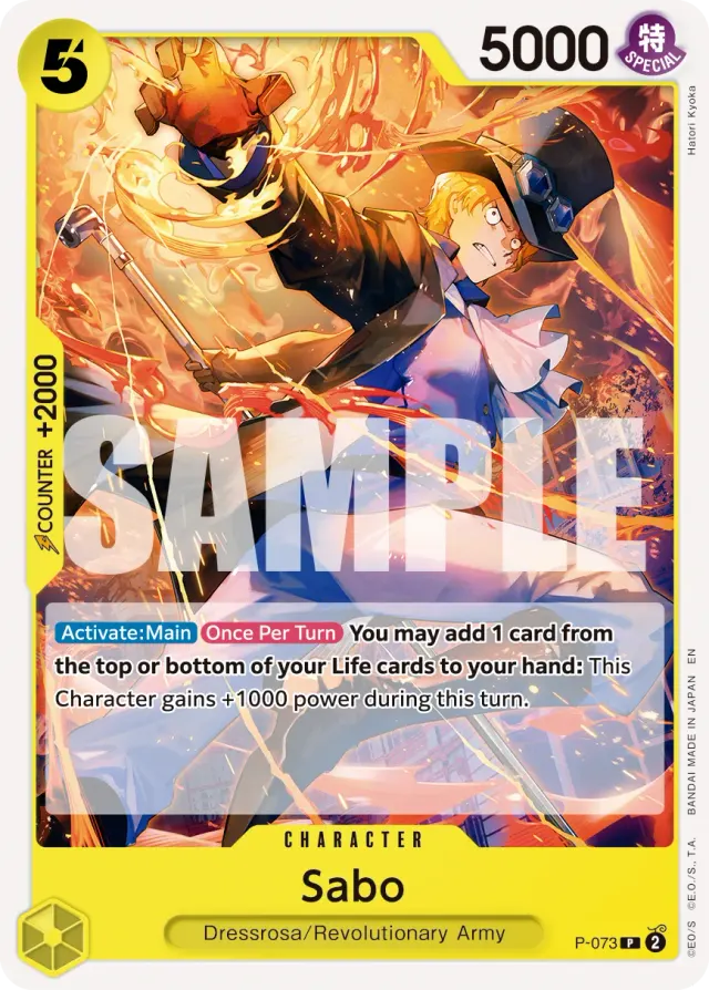 Sabo — carte One Piece TCG P-073 (The Best - Vol. 2)