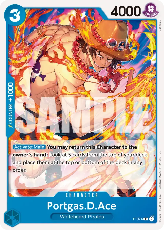 Portgas.D.Ace — carte One Piece TCG P-074 (The Best - Vol. 2)