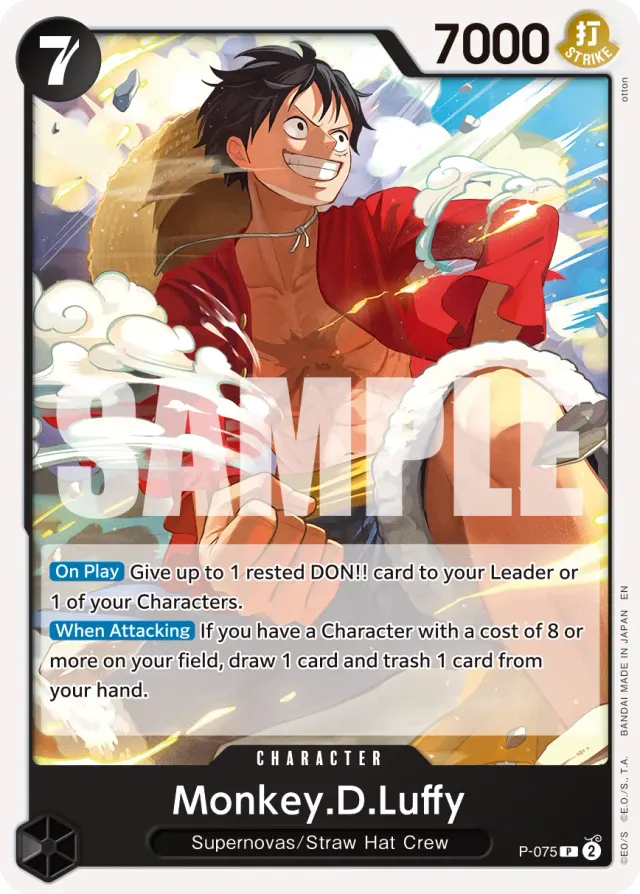 Monkey.D.Luffy — carte One Piece TCG P-075 (The Best - Vol. 2)