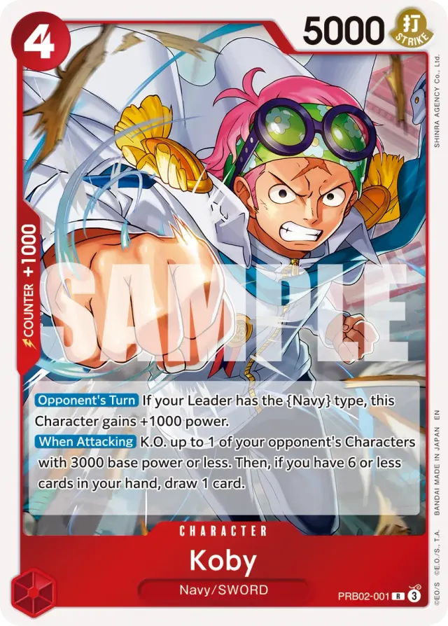 Koby — carte One Piece TCG PRB02-001 (The Best - Vol. 2)