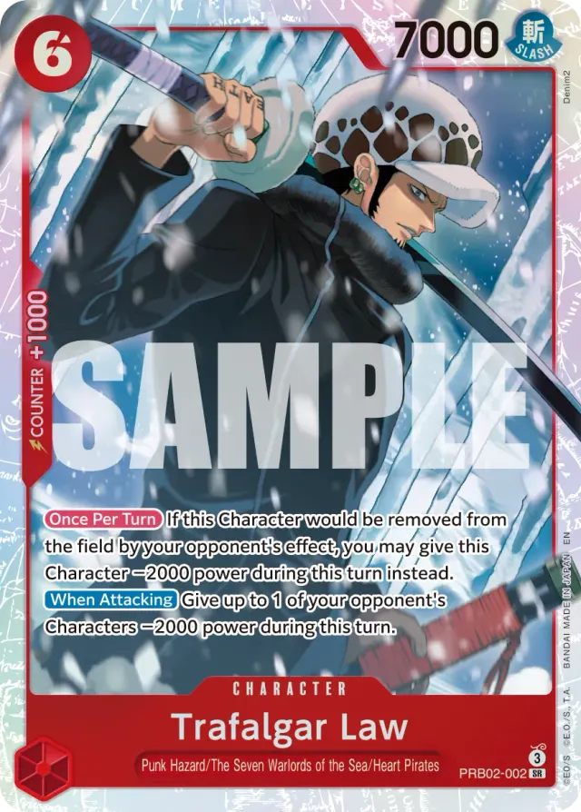 Trafalgar Law — carte One Piece TCG PRB02-002 (The Best - Vol. 2)