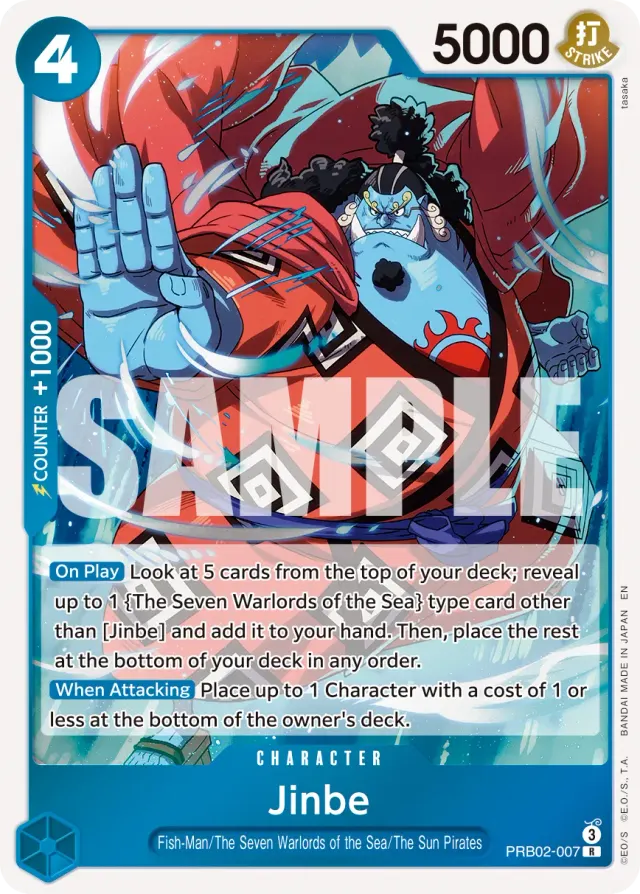 Jinbe — carte One Piece TCG PRB02-007 (The Best - Vol. 2)