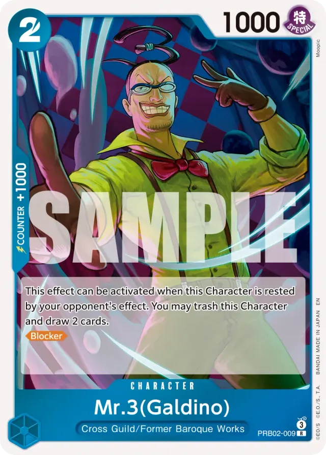Mr.3(Galdino) — carte One Piece TCG PRB02-009 (The Best - Vol. 2)