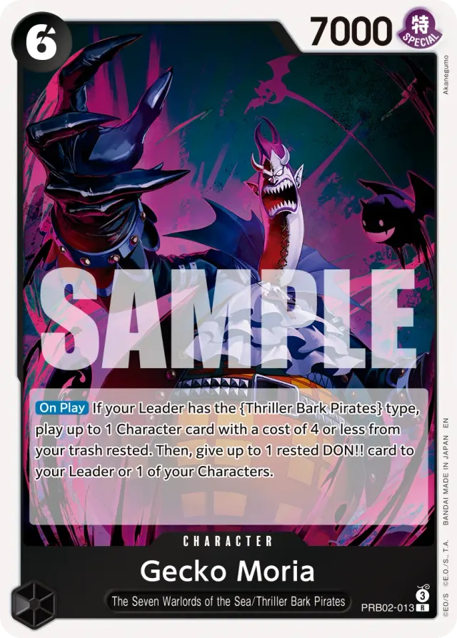Gecko Moria — carte One Piece TCG PRB02-013 (The Best - Vol. 2)