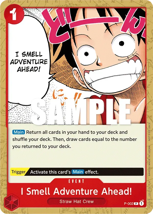 I Smell Adventure!!! — carte One Piece TCG P-002 (Promo cards)