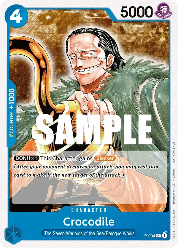 Crocodile — carte One Piece TCG P-004 (Promo cards)