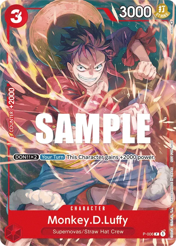Monkey.D.Luffy — carte One Piece TCG P-006 (Promo cards)