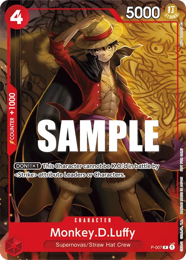 Monkey.D.Luffy — carte One Piece TCG P-007 (Promo cards)