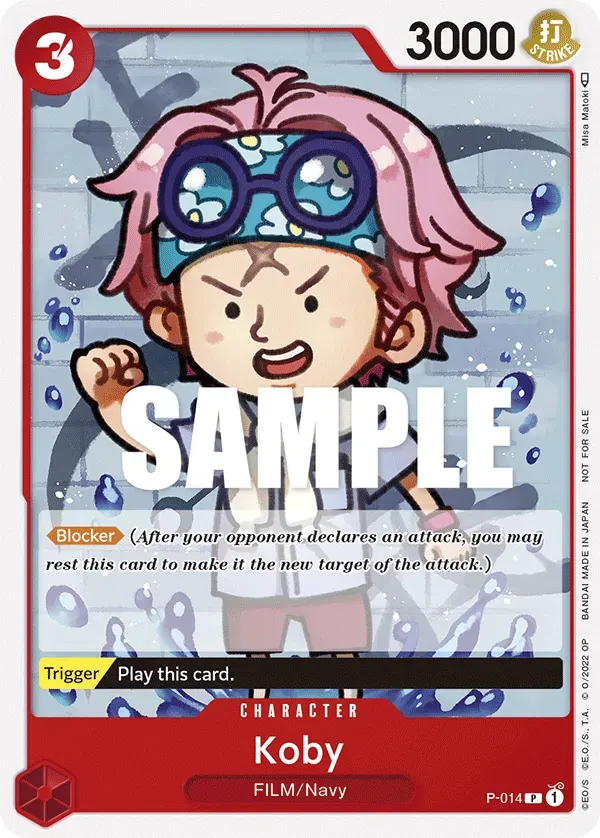 Koby — carte One Piece TCG P-014 (Promo cards)