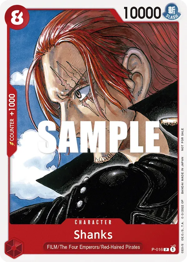 Shanks — carte One Piece TCG P-016 (Promo cards)