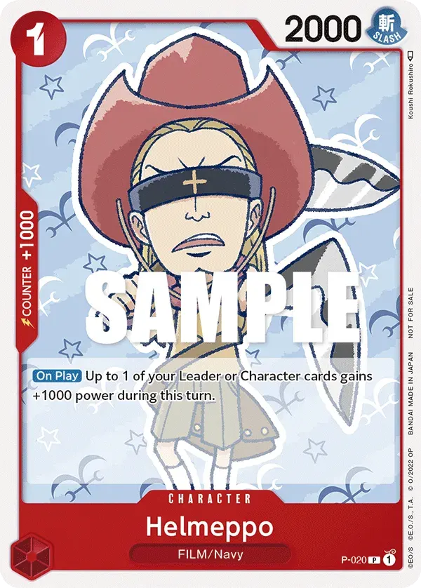 Helmeppo — carte One Piece TCG P-020 (Promo cards)