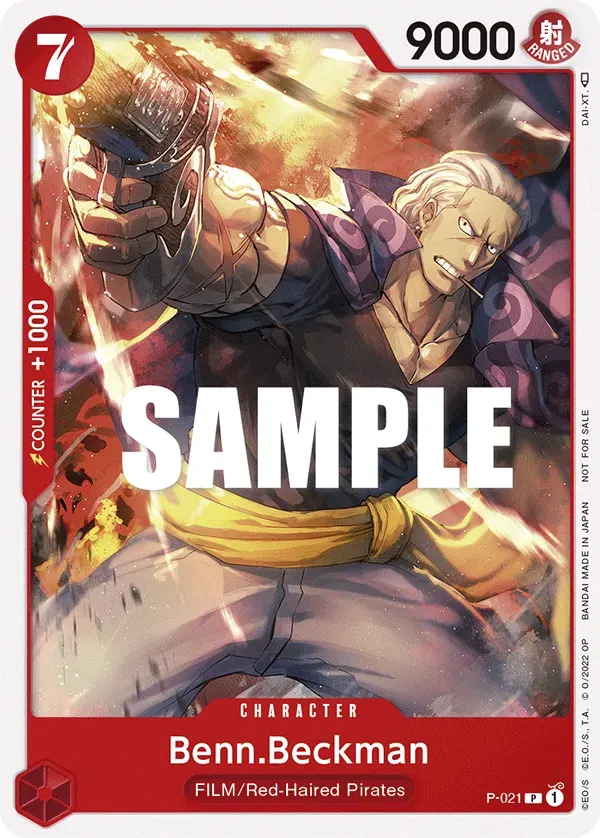 Benn.Beckman — carte One Piece TCG P-021 (Promo cards)