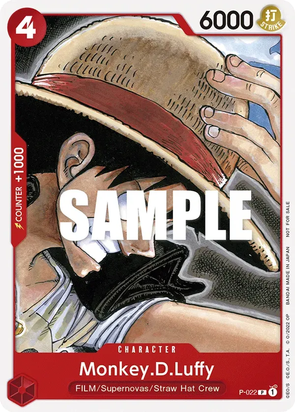 Monkey.D.Luffy — carte One Piece TCG P-022 (Promo cards)