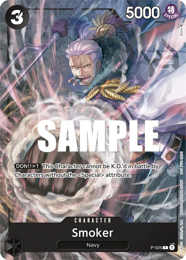 Smoker — carte One Piece TCG P-025 (Promo cards)