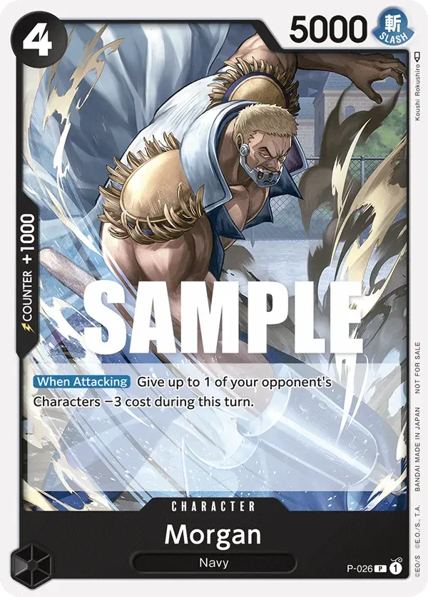 Morgan — carte One Piece TCG P-026 (Promo cards)