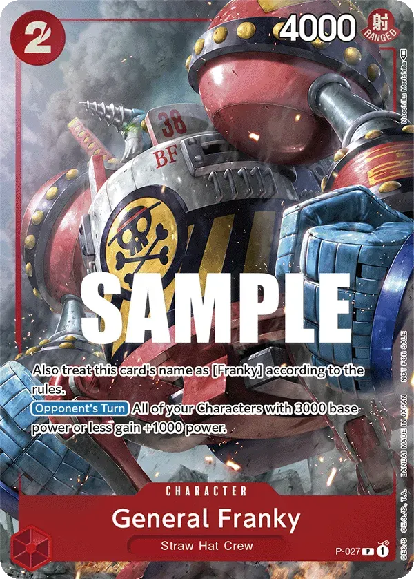 General Franky — carte One Piece TCG P-027 (Promo cards)