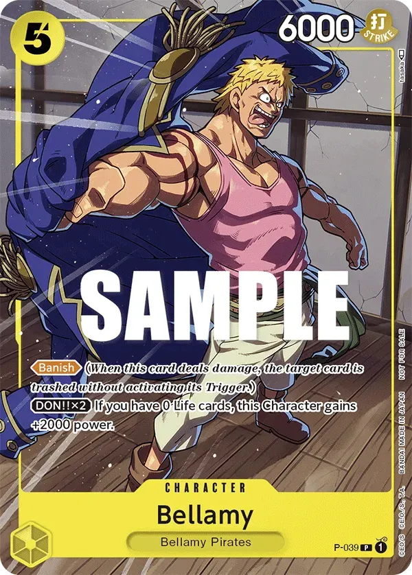 Bellamy — carte One Piece TCG P-039 (Promo cards)