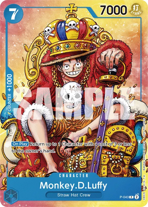 Monkey.D.Luffy — carte One Piece TCG P-043 (Promo cards)