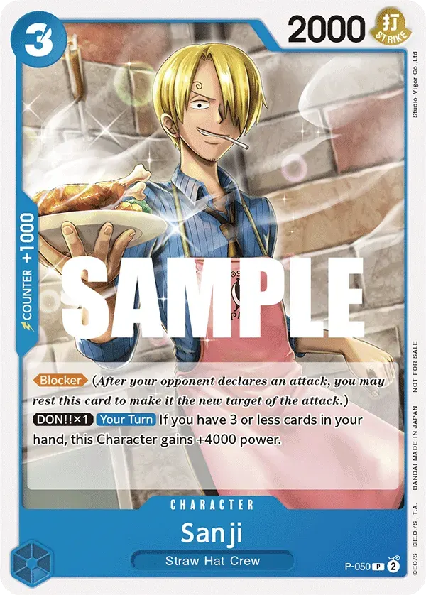 Sanji — carte One Piece TCG P-050 (Promo cards)