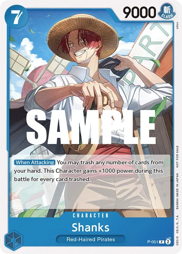 Shanks — carte One Piece TCG P-051 (Promo cards)