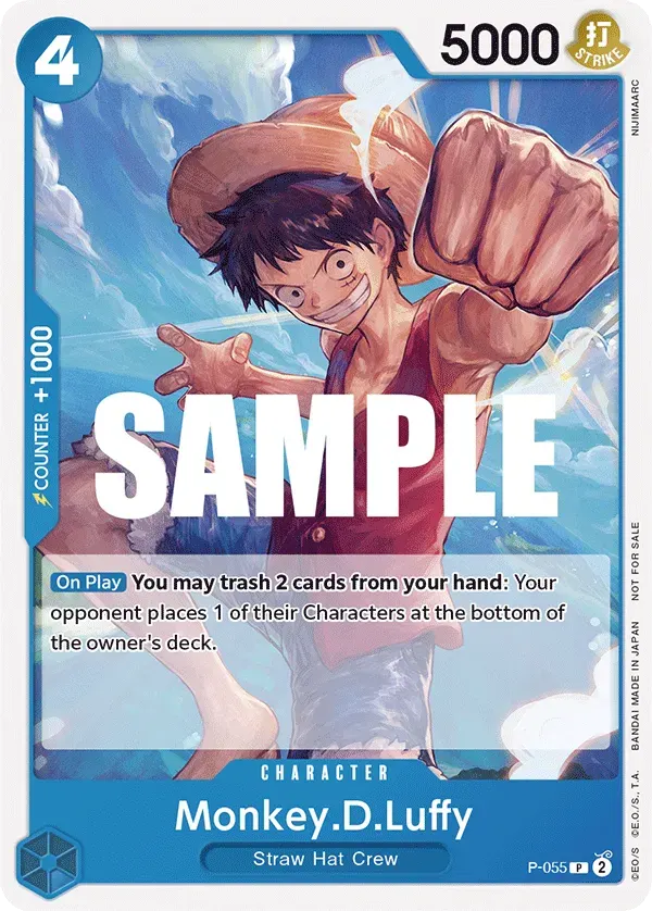 Monkey.D.Luffy — carte One Piece TCG P-055 (Promo cards)