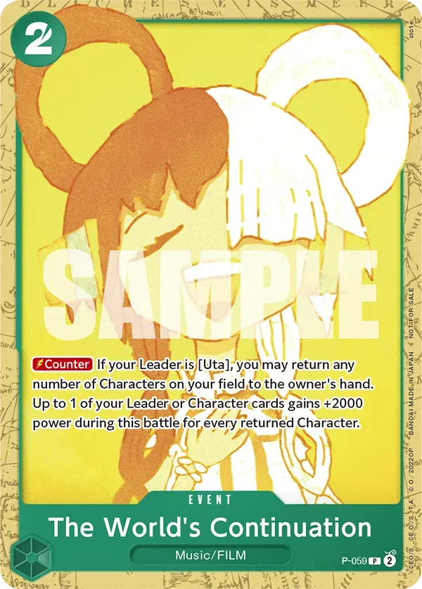The World's Continuation — carte One Piece TCG P-059 (Promo cards)