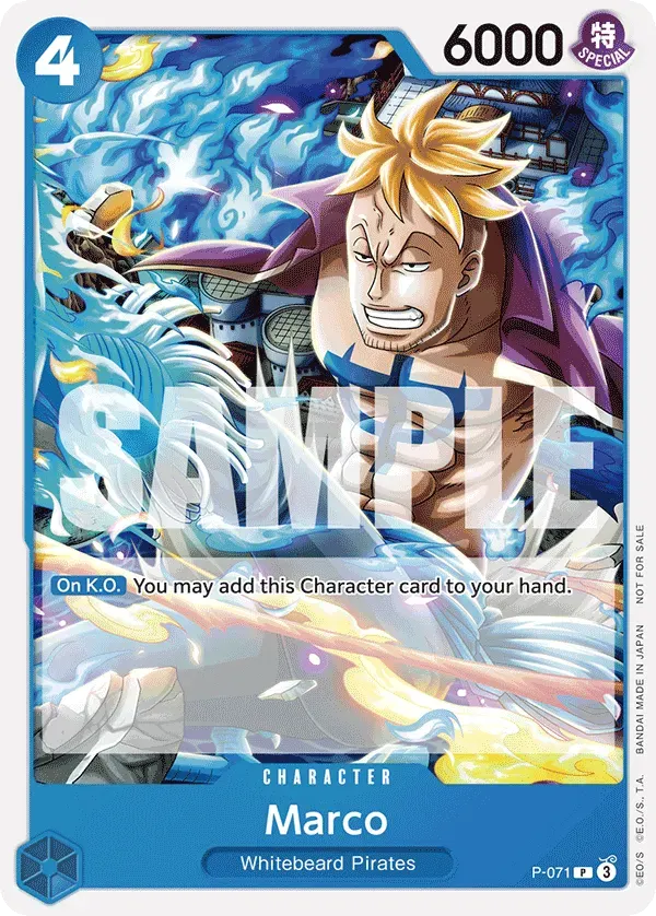 Marco — carte One Piece TCG P-071 (Promo cards)